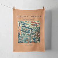 Thumbnail for VINTAGE G4003 - The Great Air Race - Designed Towels design on orange
