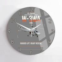 Thumbnail for PZL-Świdnik W-3WA Sokół design on gray no frame wall clock
