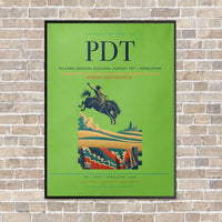 Thumbnail for Eastern Oregon Regional Airport PDT — Pendleton vertical canvas print - framed - light green background