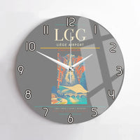 Thumbnail for Liège Airport (LGG) design on gray no frame wall clock