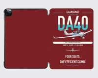 Thumbnail for Diamond DA40 design on dark red ipad tablet case