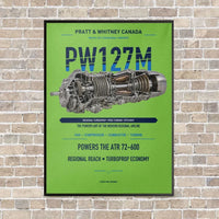 Thumbnail for PW127M vertical canvas print - framed - light green background