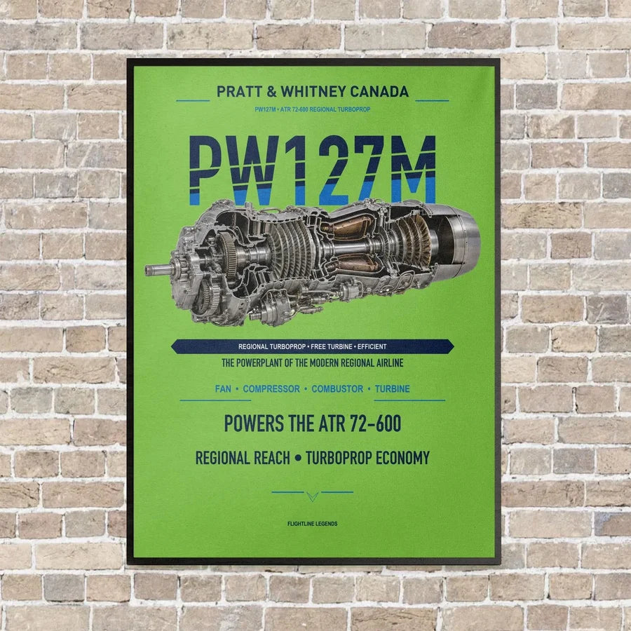 PW127M vertical canvas print - framed - light green background