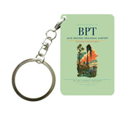 Thumbnail for Jack Brooks Regional Airport (BPT) design on light green key chain