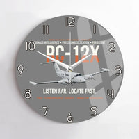 Thumbnail for RC-12X Guardrail Signals From Above design on gray no frame wall clock