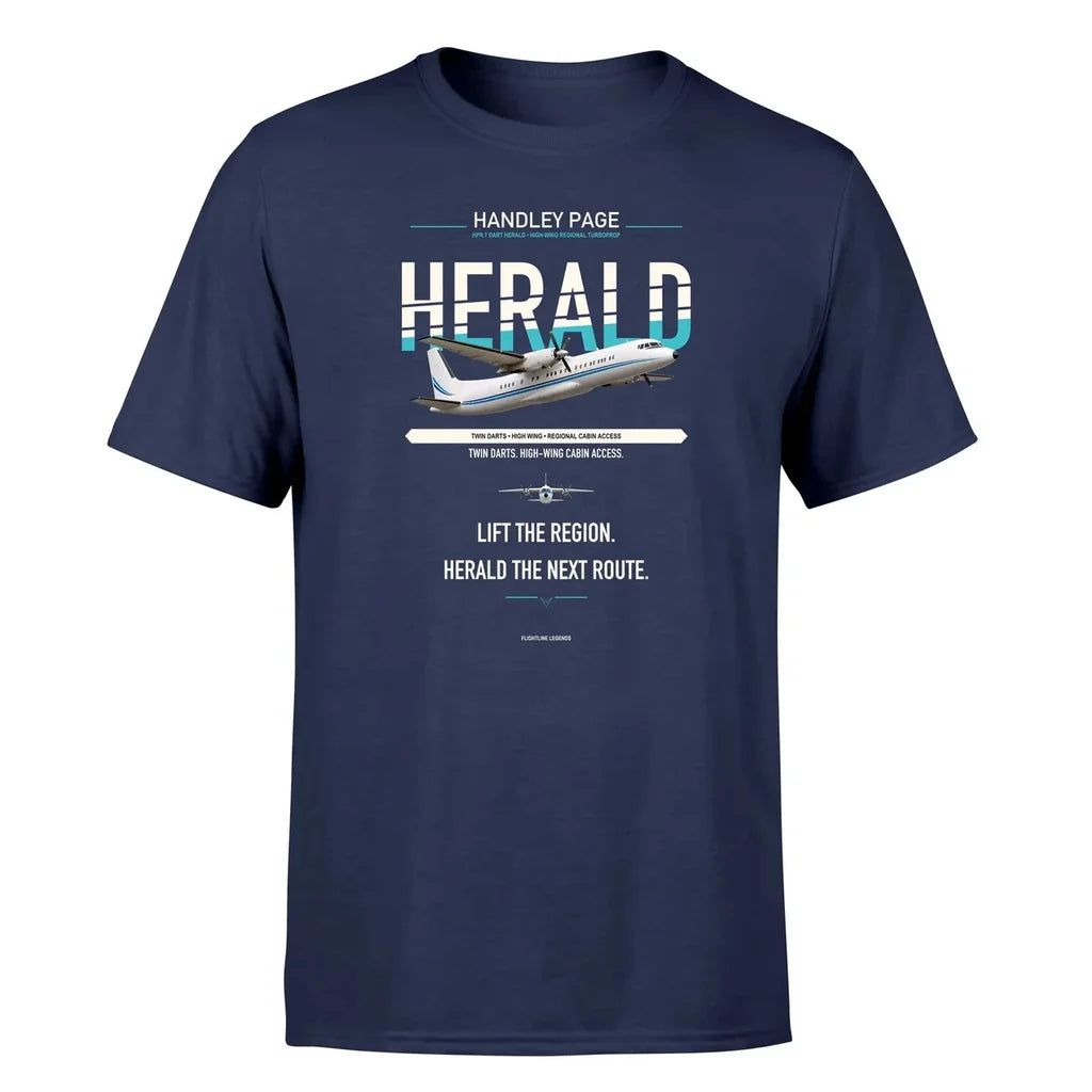 Handley Page HPR.7 Dart Herald design on navy blue single side