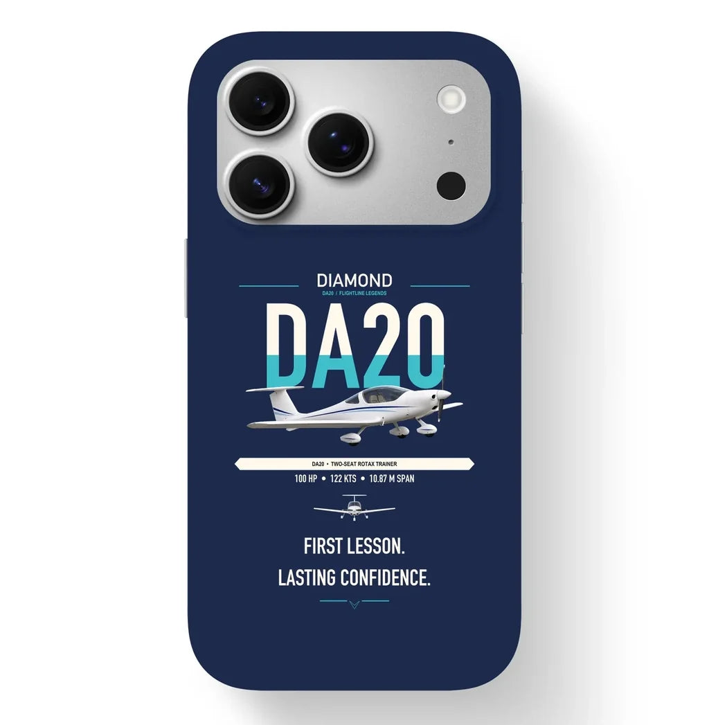Diamond DA20 design on navy blue magsafe iphone case, for iPhone 17 Pro