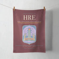 Thumbnail for Robert Gabriel Mugabe International Airport (HRE) design on dark red towel