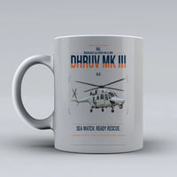 Thumbnail for HAL ALH Dhruv Mk III design on light gray ceramic mug, double-side print