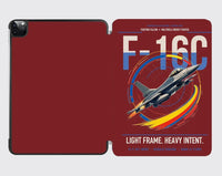 Thumbnail for F-16C Fighting Falcon design on dark red ipad tablet case
