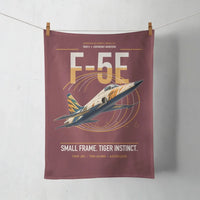 Thumbnail for F-5E Tiger II design on dark red towel