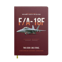 Thumbnail for F-A-18F Super Hornet Block III Two Crew One Strike design on dark red notebook