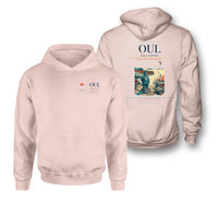 Thumbnail for Oulu Airport (OUL) design on pink double-side hoodie