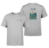 Thumbnail for Ramón Villeda Morales International Airport (SAP) design printed on light gray double-side t-shirt