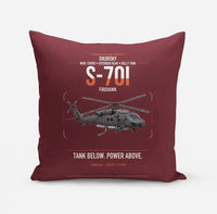 Thumbnail for Sikorsky S-70i FIREHAWK design on dark red pillow