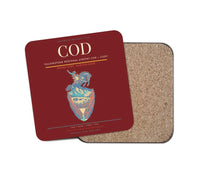 Thumbnail for Yellowstone Regional Airport (COD) design on dark red 1 piece coaster