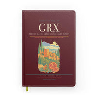 Thumbnail for Federico García Lorca Granada-Jaén Airport (GRX) design on dark red notebook