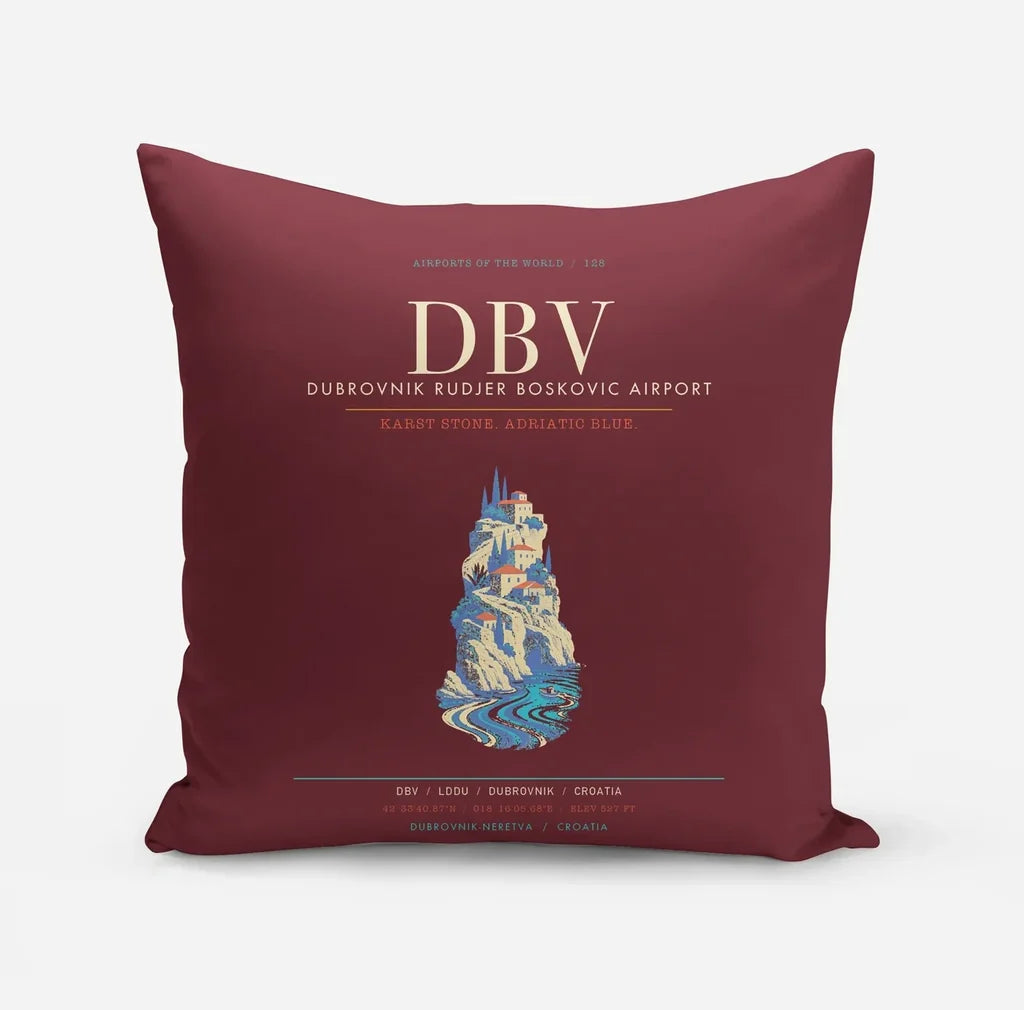 Dubrovnik Ruer Boskovic Airport DBV - Karst Adriatic Stone Current - Dark Red