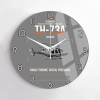 Thumbnail for Leonardo TH-73A Thrasher design on gray no frame wall clock