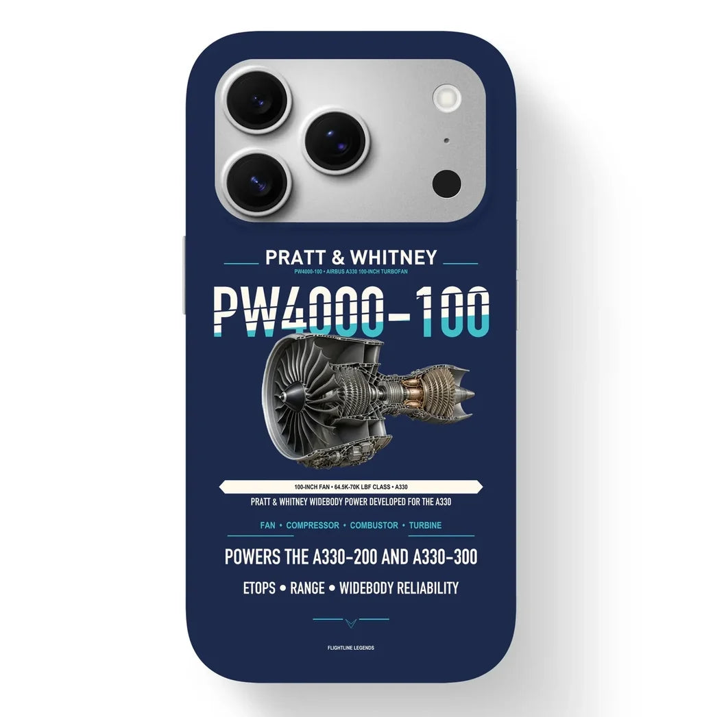 PW4000-100 Case design on navy blue iphone case
