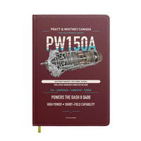 Thumbnail for PW150A design on dark red notebook