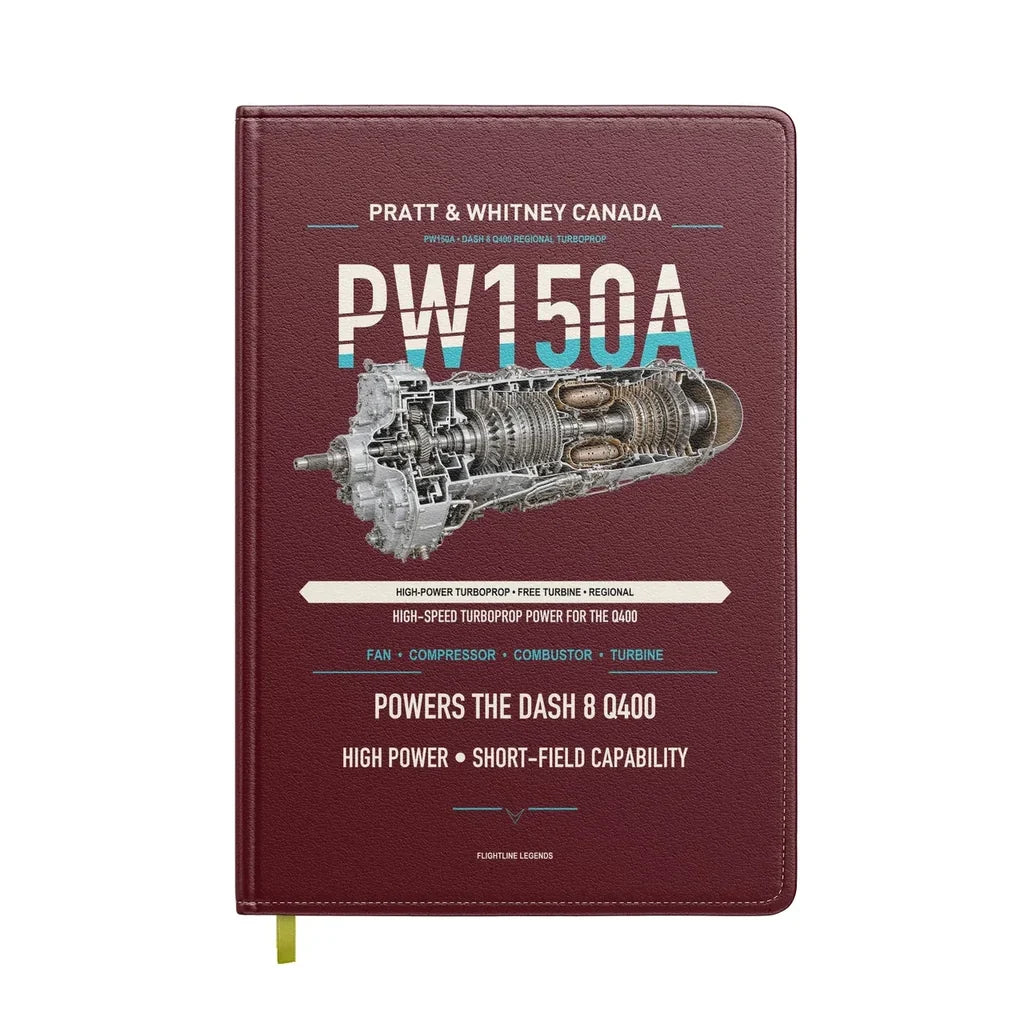 PW150A design on dark red notebook