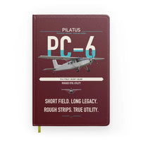 Thumbnail for Pilatus PC-6 Porter design on dark red notebook