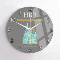 Thumbnail for Harbin Taiping International Airport (HRB) design on gray no frame wall clock