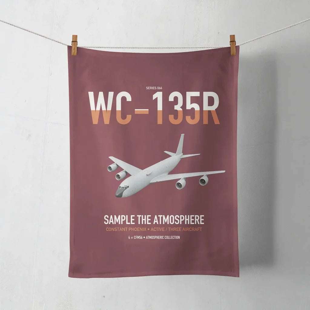 WC-135R Constant Phoenix design on dark red towel