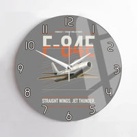 Thumbnail for F-84E Thunderjet design on gray no frame wall clock