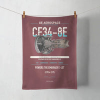 Thumbnail for CF34-8E design on dark red towel