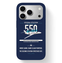 Thumbnail for Cessna Citation 550 - Citation II design on navy blue magsafe iphone case, for iPhone 17 Pro