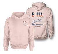 Thumbnail for E-11A BACN design on pink double-side hoodie, double-side print