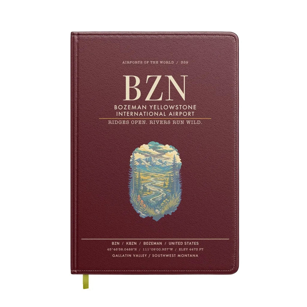 Bozeman Yellowstone International Airport BZN - Dark Red