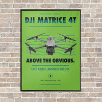 Thumbnail for DJI Matrice 4T vertical canvas print - framed - light green background