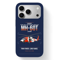 Thumbnail for Sikorsky MH-60T Jayhawk design on navy blue magsafe iphone case, for iPhone 17 Pro