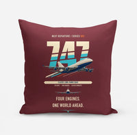 Thumbnail for Boeing 747-400 design on dark red pillow