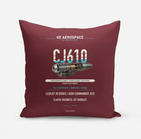 Thumbnail for CJ610 design on dark red pillow