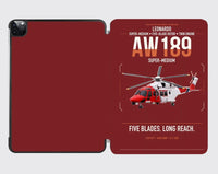 Thumbnail for Leonardo AW189 design on dark red ipad tablet case