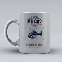 Thumbnail for MD Helicopters MD 902 Explorer design on light gray ceramic mug, double-side print
