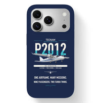 Thumbnail for Tecnam P2012 Traveller design on navy blue magsafe iphone case, for iPhone 17 Pro