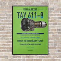 Thumbnail for TAY 611-8 vertical canvas print - framed - light green background