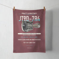 Thumbnail for JT9D-7R4 design on dark red towel