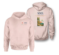 Thumbnail for Malmo Airport (MMX) design on pink double-side hoodie