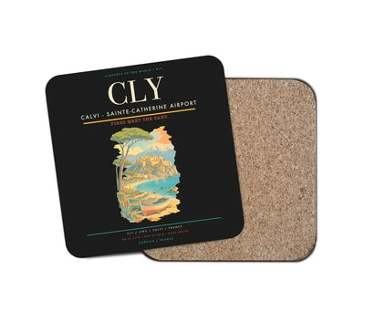 Calvi - Sainte-Catherine Airport CLY Coaster 1-Piece - Black