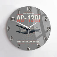 Thumbnail for AC-130J Ghostrider design on gray no frame wall clock