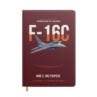 Thumbnail for F-16C Fighting Falcon Nine G One Purpose design on dark red notebook