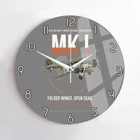 Thumbnail for Fairey Swordfish Mk I design on gray no frame wall clock