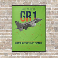 Thumbnail for SEPECAT Jaguar GR1 vertical canvas print - framed - light green background