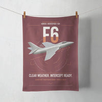 Thumbnail for Hawker Hunter F6 design on dark red towel